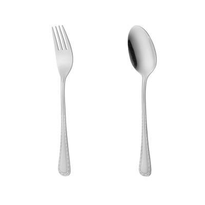 قاشق و چنگال غذا خوری 6 نفره  12 پارچه مارک ناب استیل طرح برلین براق